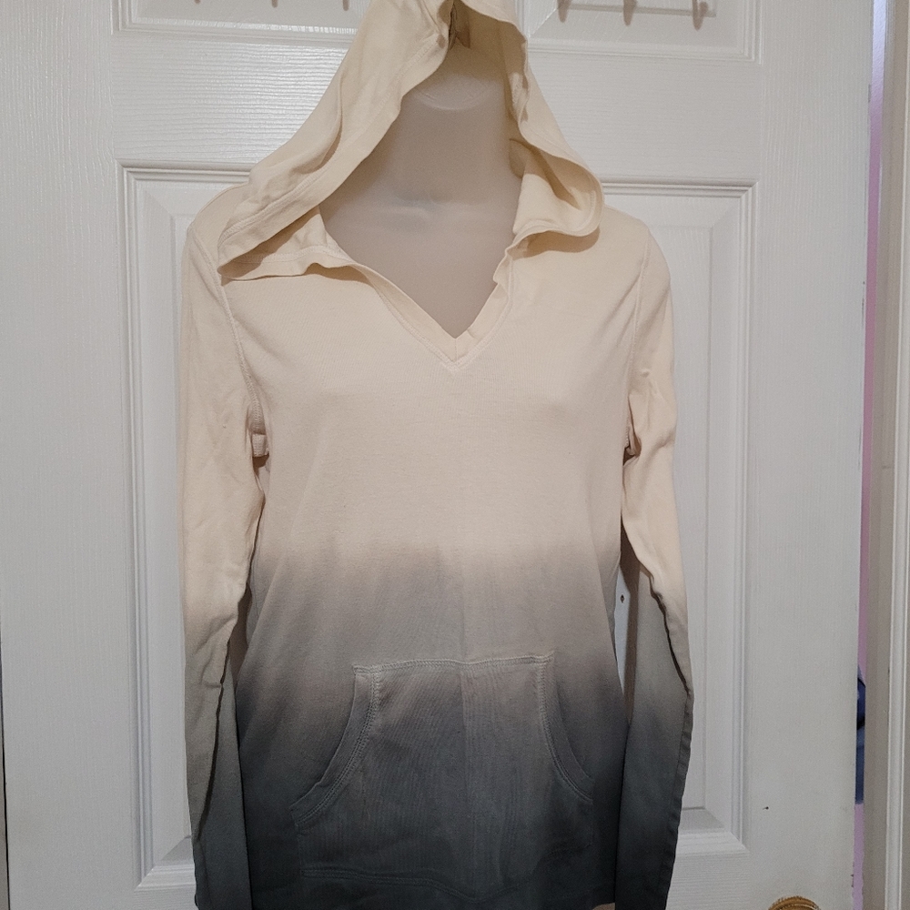 Long sleeve ombre cotton sweatshirt